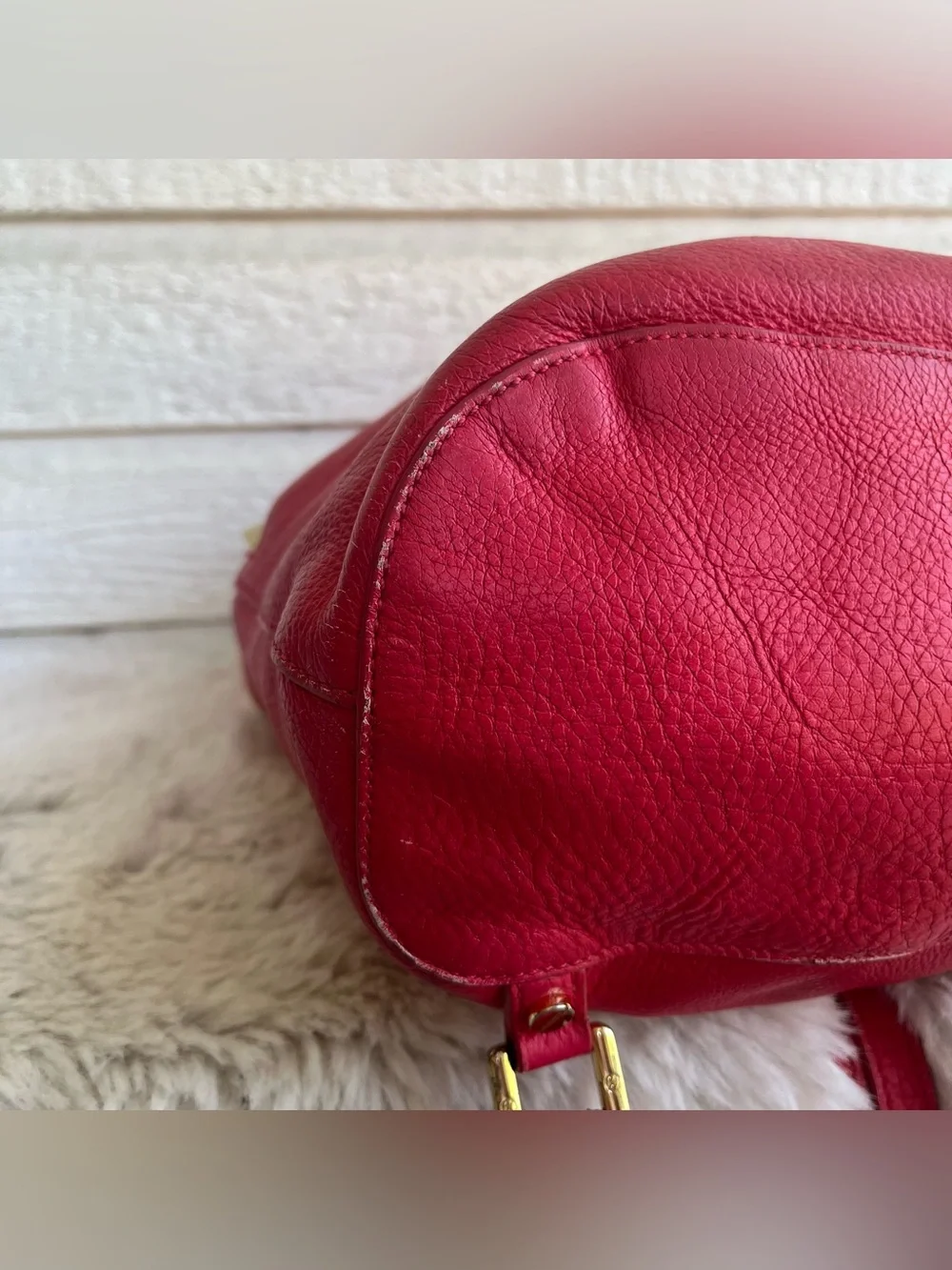 TORY BURCH Hot Pink Amanda Marion Drawstring Large Backpack Shoulder Bag